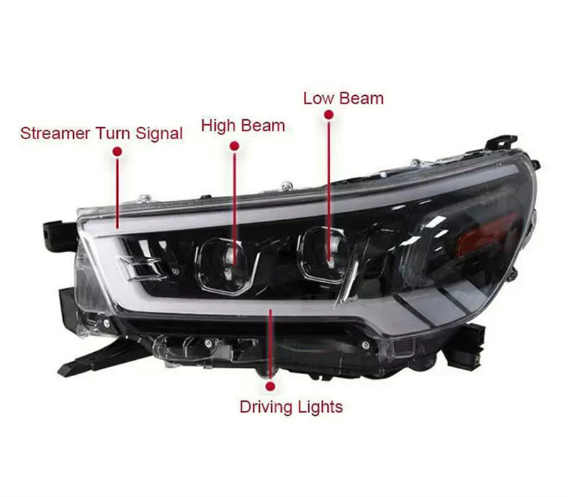 SEQUENTIAL LED HEAD LIGHTS SUITABLE FOR TOYOTA HILUX 2021