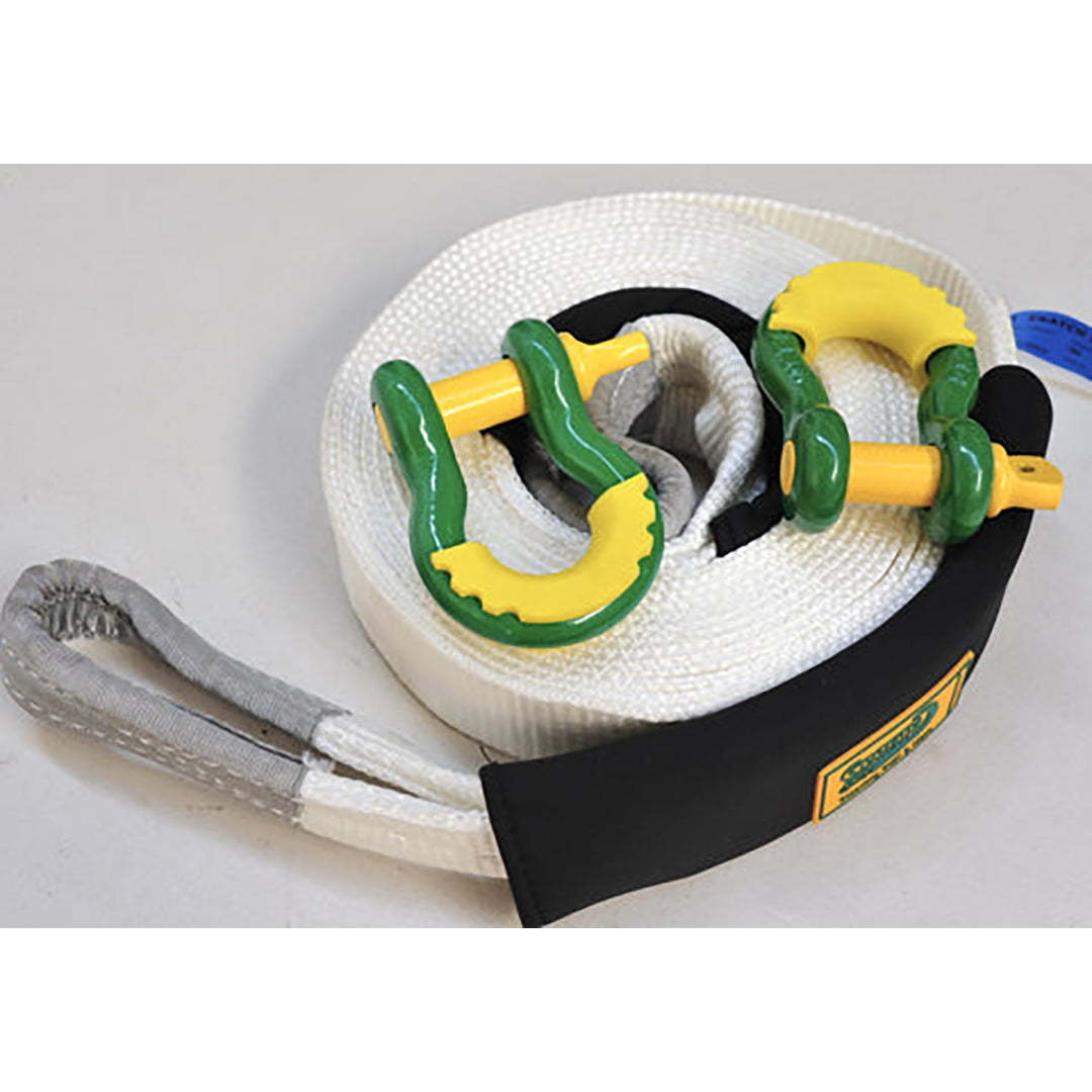 4WD RECOVERY KIT: SNATCH STRAP + 2*RATED SHACKLES 4.7TON