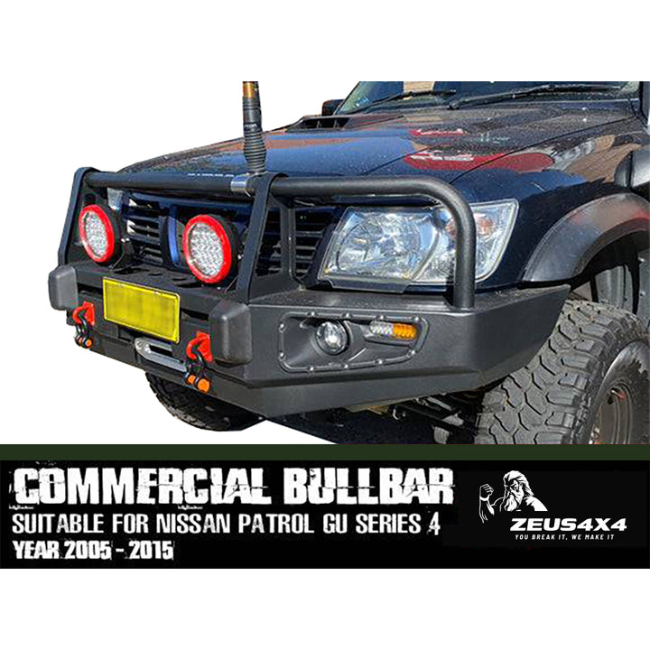 COMMERCIAL BULLBAR SUITS NISSAN PATROL GU SERIES 4 2005-2015