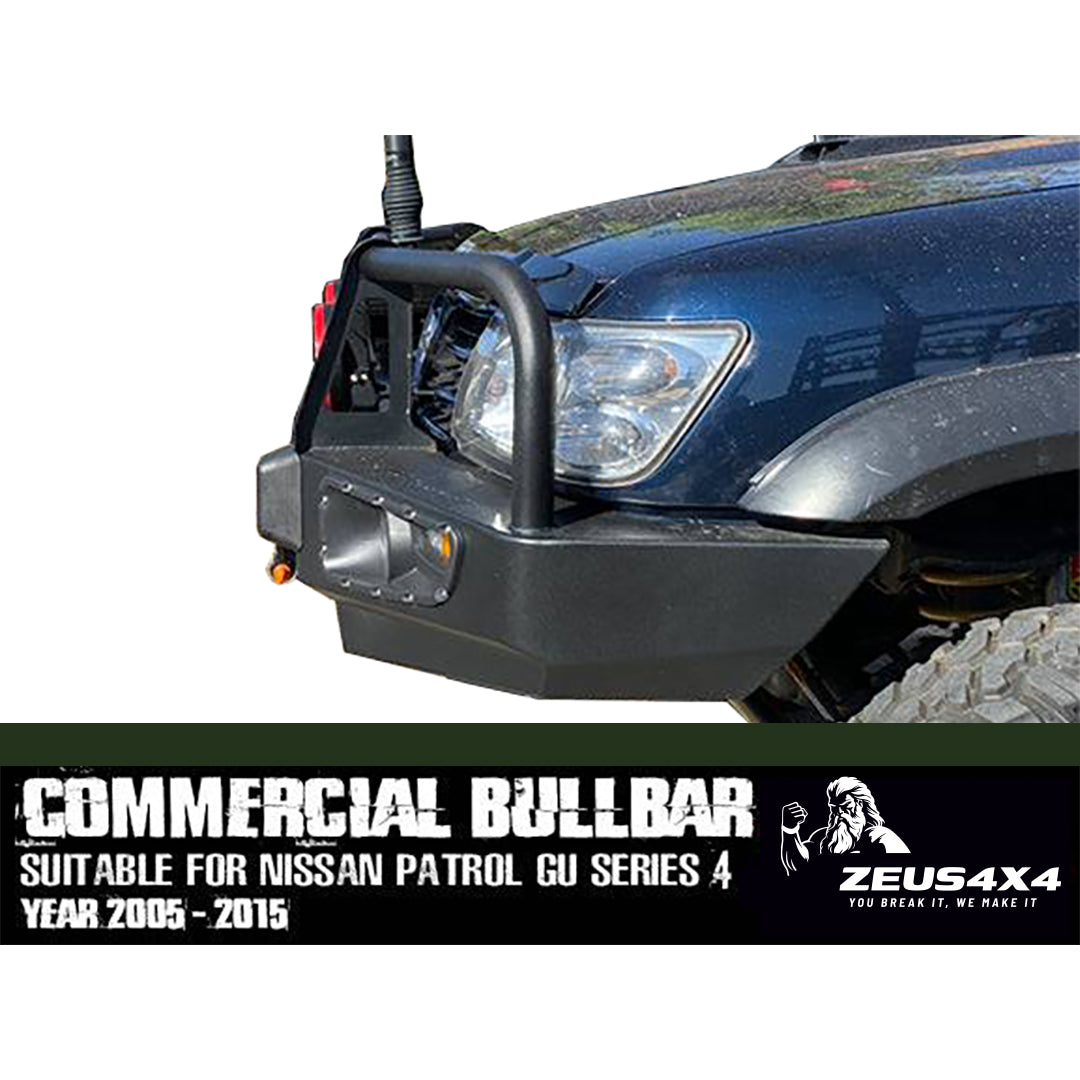 COMMERCIAL BULLBAR SUITS NISSAN PATROL GU SERIES 4 2005-2015