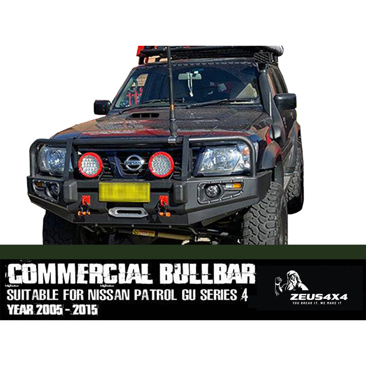 COMMERCIAL BULLBAR SUITS NISSAN PATROL GU SERIES 4 2005-2015