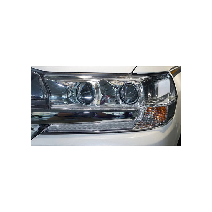 DELUXE LED HEADLIGHT SUITABLE FOR TOYOTA LANDCRUISER 200 SERIES 2016 - 2021 CHROME