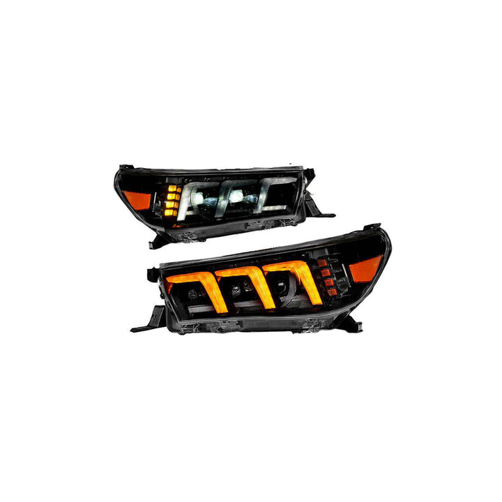 FULL LED DRL SEQUENTIAL HEAD LIGHTS SUITABLE FOR TOYOTA HILUX SR / SR5 REVO ROCCO 2016+