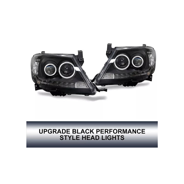 LED PROJECTOR HALO HEADLIGHT SUITABLE FOR TOYOTA HILUX YEAR 2012-2015