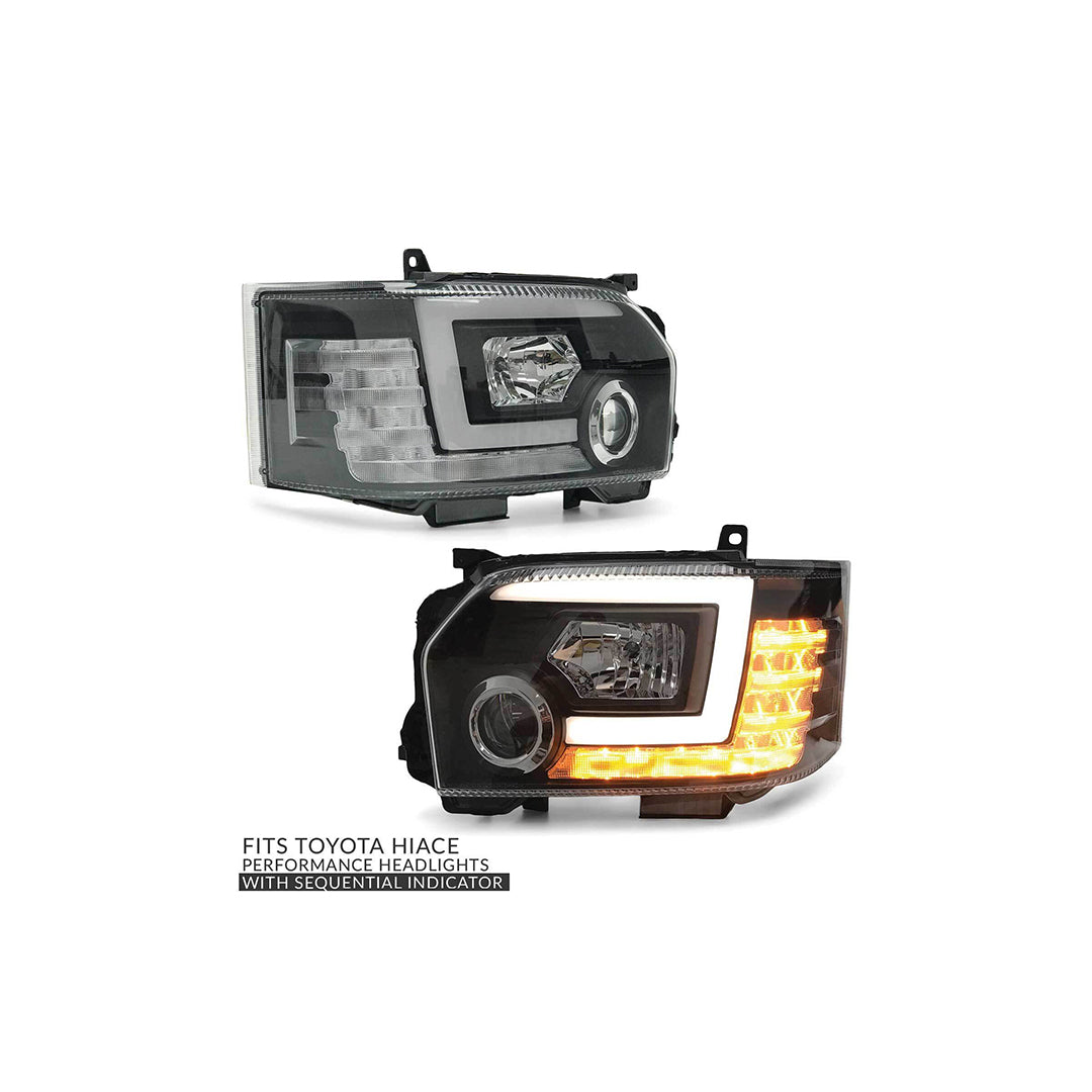 LED/HALO HEAD LIGHTS SUITABLE FOR TOYOTA HIACE 2014-2020