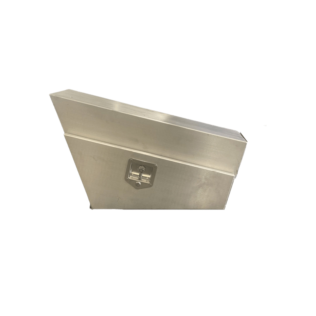 LEFT SIDE OF ALUMINIUM BRUSH FINISH UNDER TRAY / UTE TOOL BOX SILVER UNIVERSAL TRAYS