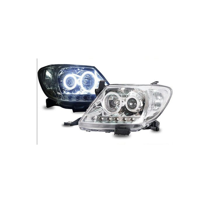 PROJECTOR HALO HEADLIGHT (CHROME) SUITABLE FOR TOYOTA HILUX 2005 - 2011