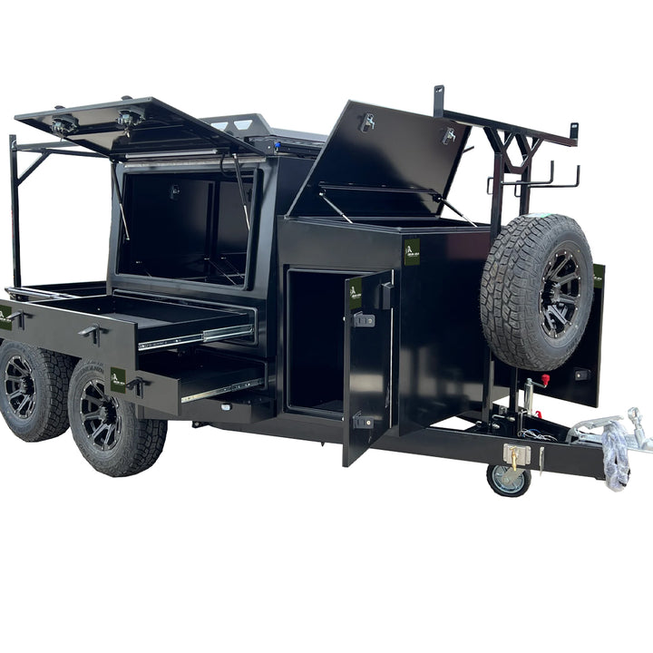 TRADESMAN WORK TRAILER UTE EDITION DUAL AXLE MATT BLACK