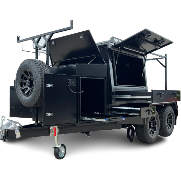 TRADESMAN WORK TRAILER UTE EDITION DUAL AXLE MATT BLACK