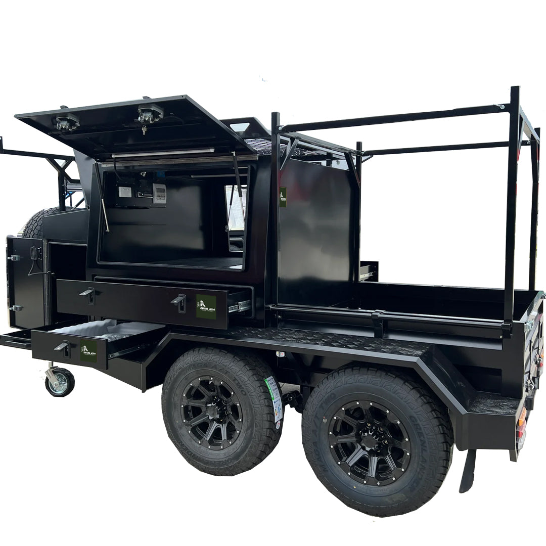 TRADESMAN WORK TRAILER UTE EDITION DUAL AXLE MATT BLACK