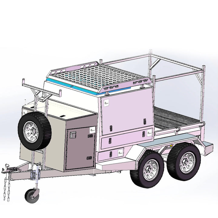 TRADESMAN WORK TRAILER UTE EDITION DUAL AXLE WHITE