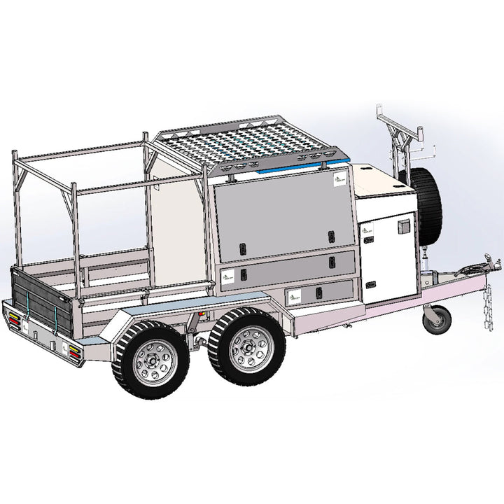 TRADESMAN WORK TRAILER UTE EDITION DUAL AXLE WHITE