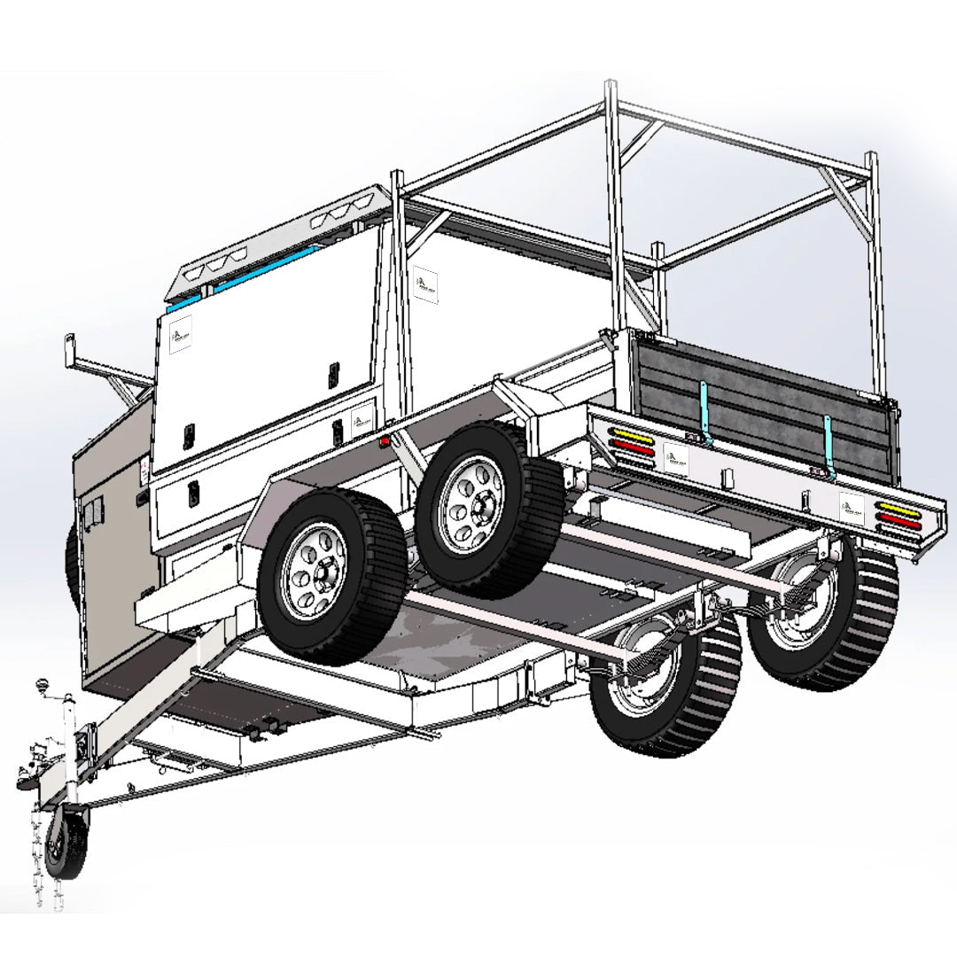 TRADESMAN WORK TRAILER UTE EDITION DUAL AXLE WHITE