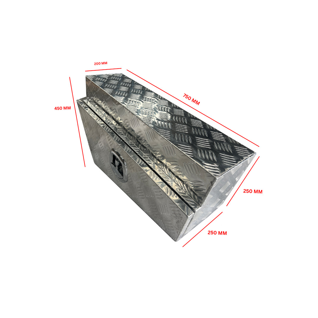 UNDER BODY TOOL BOX CHECKER PLATE ALUMINIUM 750HD