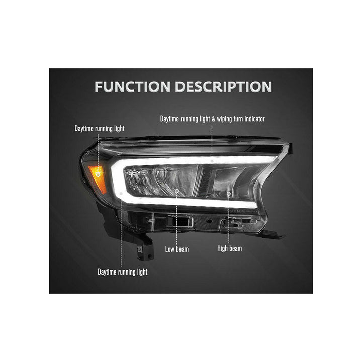 URBAN LED HEADLIGHT SUITS FORD RANGER 2015+ T7 T8