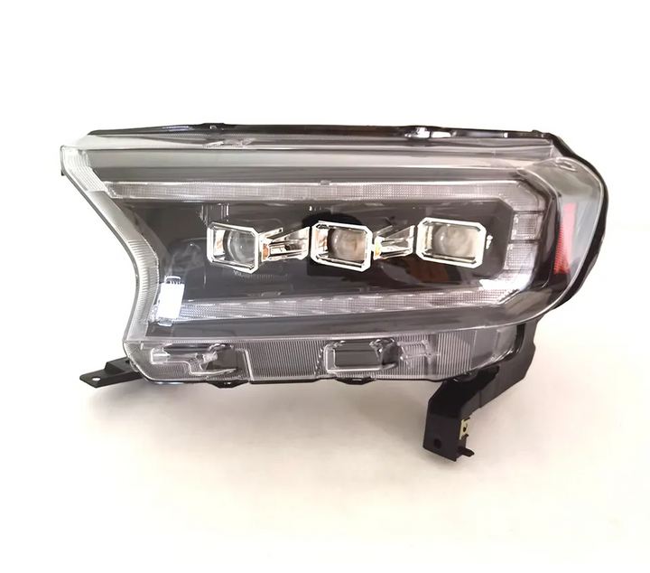 3-LENS LED DAYLINE PROJECTOR HEAD LIGHTS FORD RANGER T7 T8 2015-2022 & RAPTOR 2019-2022